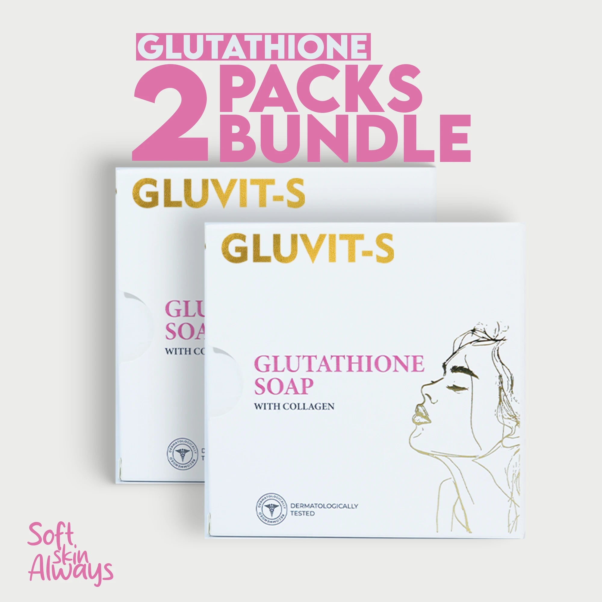 Glutathione Soap with Collagen (pack of 2) Glutathione Soap with Collagen (pack of 2)