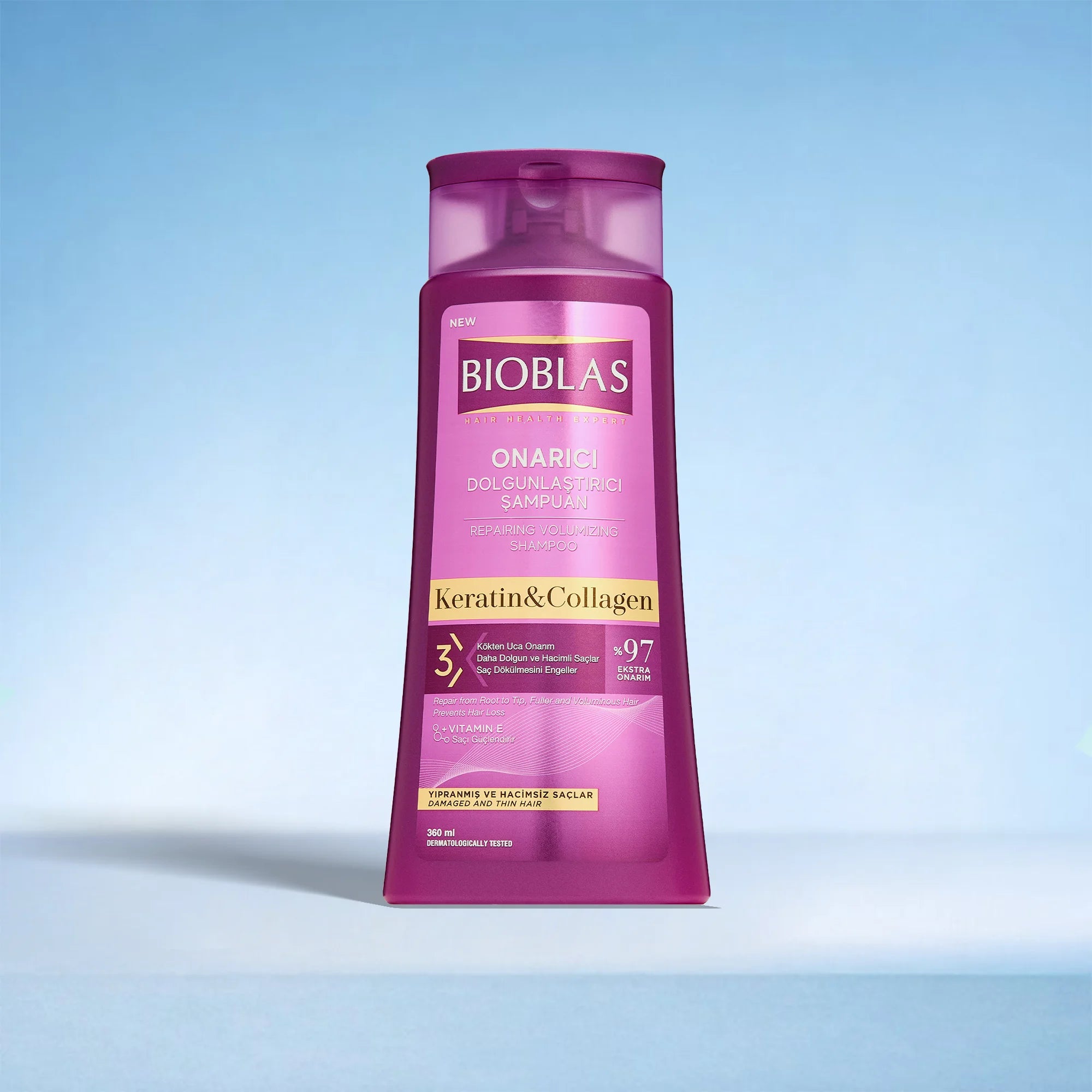 Bioblas Collagen + Keratin Anti-Hair Loss Shampoo for Fuller & Stronger ...