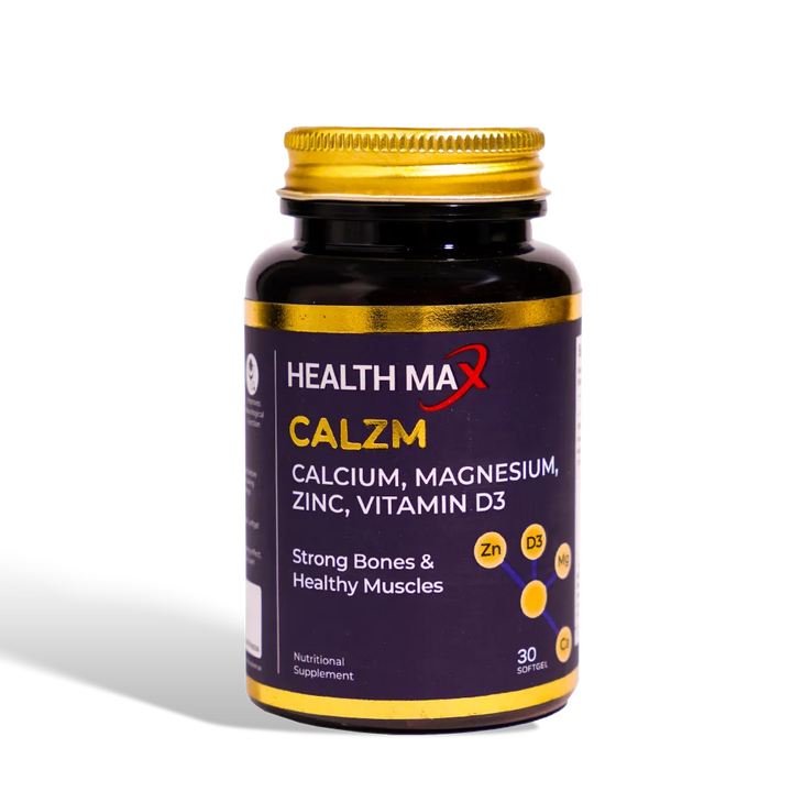 Health Max CALZM: Best Bones & Joints health supplement in Pakistan with calcium, magnesium, zinc, & vitamin D3