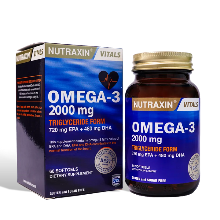 Nutraxin Omega-3 Fish Oil 2000mg Softgels 60s