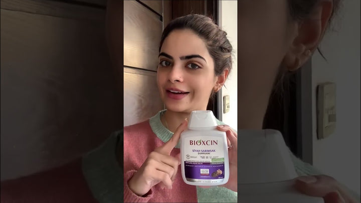 Bioxcin Black Garlic Shampoo review by Influencer Isha Raza