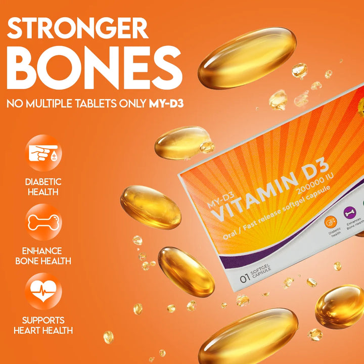 Gluvit-S MY-D3 – Vitamin D3 200,000 IU Softgel Capsule
